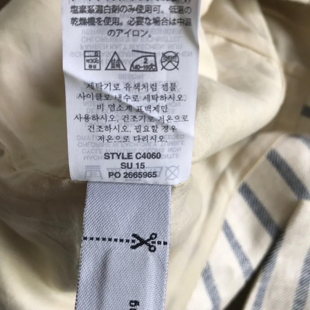 J CREW SKIRT LINEN IVORY GRAY STRIPE MINI WOMENS 4